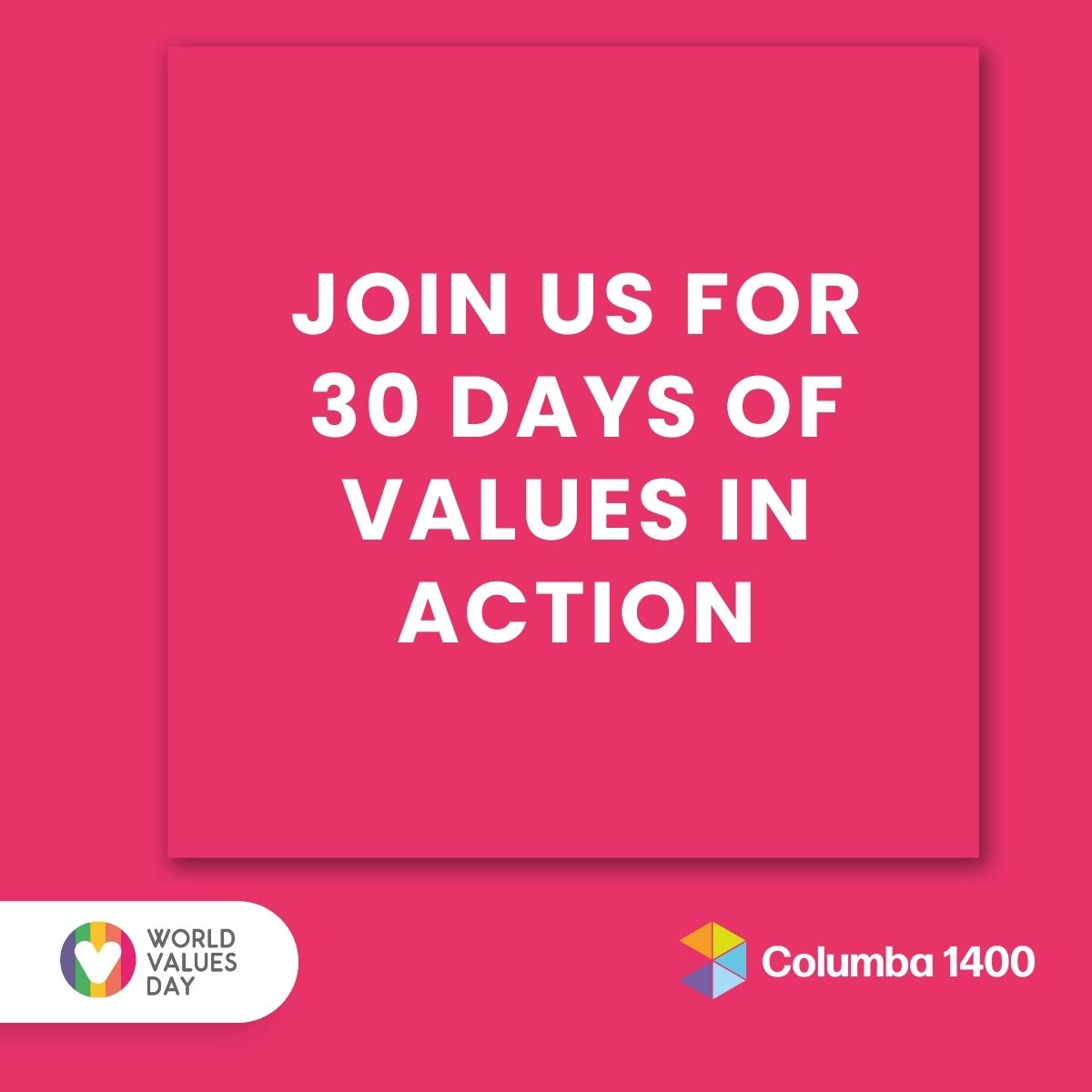 Columba1400's tweet photo. Tomorrow, we'll start sharing 30 values-based-actions you can get involved in, one for each day in the run-up to World Values Day on Thursday, 19 October. 

Look out for our first one and join us to help raise awareness of the importance of values. https://t.co/ivz3yrgNzu