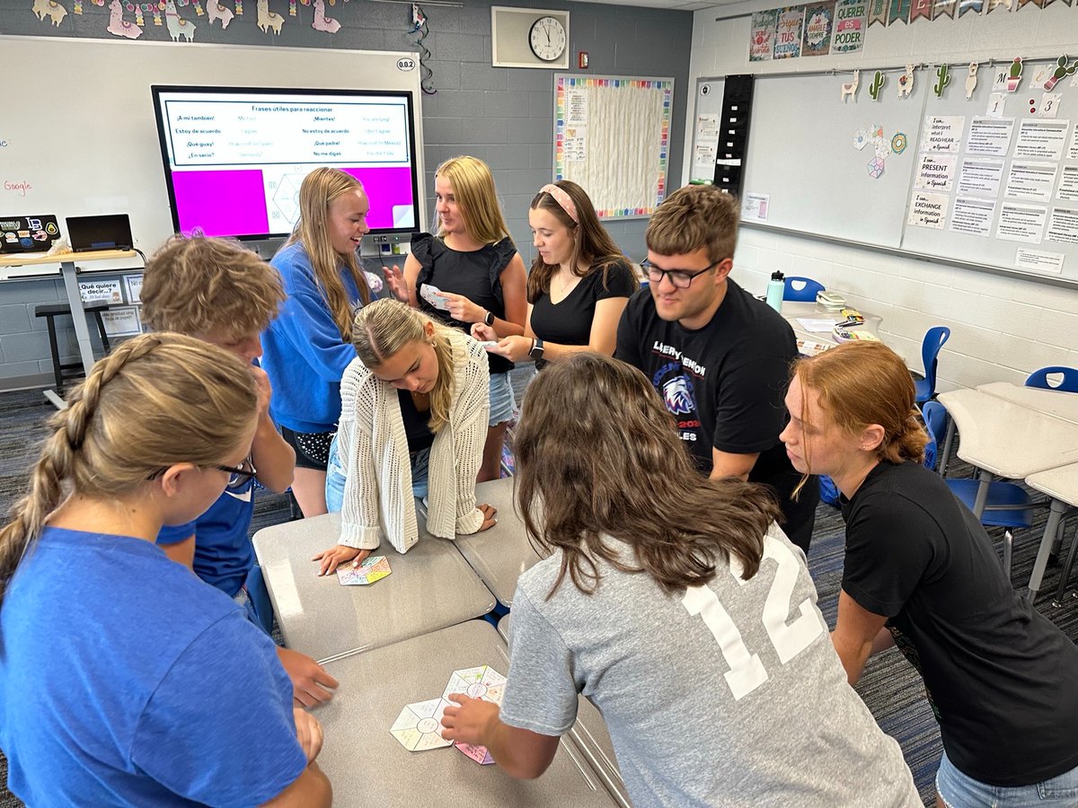LBLocalSchools's tweet photo. "The whole is more than the sum of the parts." – Aristotle

🇪🇸 In Spanish 4, students embrace this idea as they communicate in Spanish, forging connections through cooperative activities and discovering shared interests and experiences. #WeAreLB #MotivationalMonday https://t.co/XpXSjbo1gh