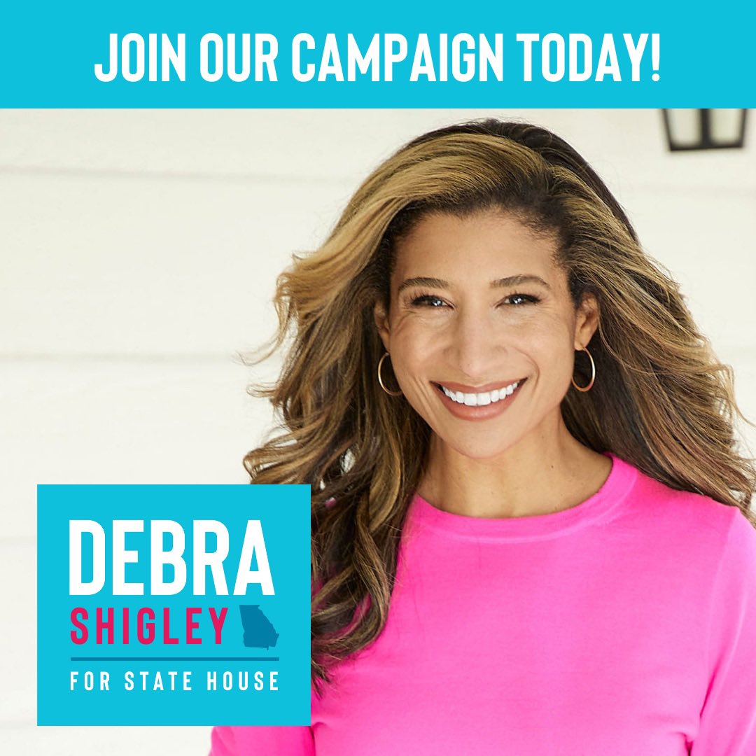 debraforgeorgia's tweet photo. My name is Debra Shigley! I am a mom of five, a former attorney, an author and a small business owner. #gapol

Today I am proud to announce my campaign for Georgia State House, District 47. Join us today at https://t.co/JSRNXnC6Wr https://t.co/gtb9RoIM6s