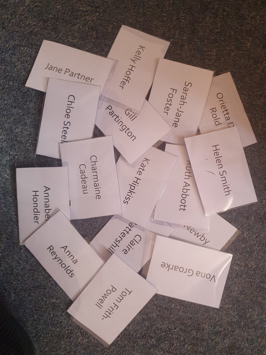 First papery task of the week - cutting out name labels for our brilliant #Paperandpoetry cohort