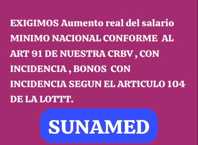 sunamedpor2's tweet photo. Exigimos aumento salarial de acuerdo al Art 91 de nuestra Constitución Venezolana https://t.co/duXK2aCkVQ