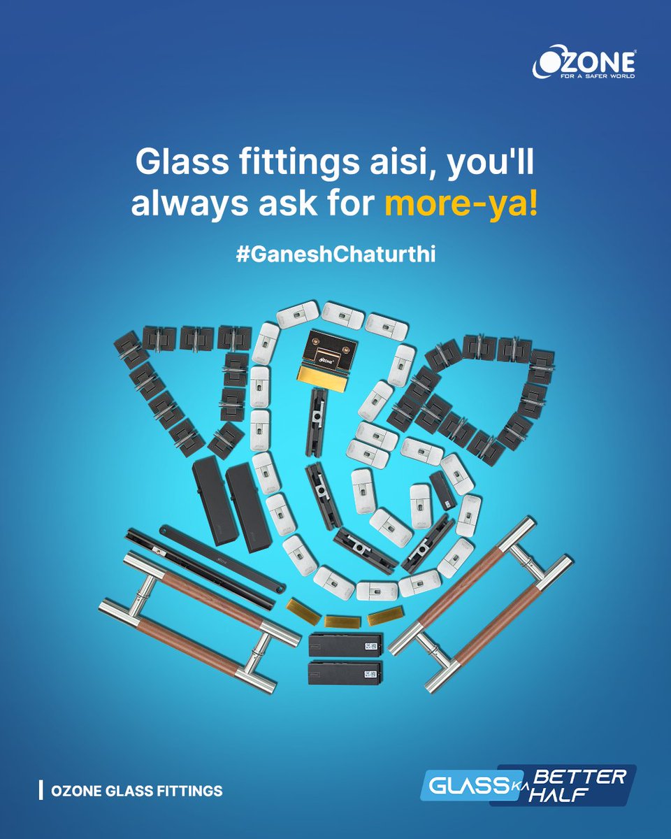 Let the sparkle of these exquisite fixtures illuminate your celebrations! 🙏✨

We wish you a blissful Ganesh Chaturthi.

#GaneshChaturthi #bappamorya
#OzoneOverseas #GlassKaBetterHalf #ozonehardware #DoorHandle #FloorSpring #GlassFittings