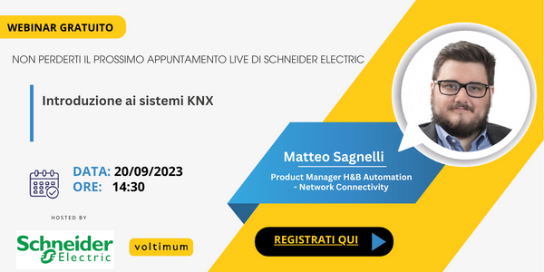 voltimumit's tweet photo. 🌐 Esplora l'Automazione Intelligente con KNX con il webinar di #schneiderelectric !

📅 Data: 20 Settembre
🕝 Orario: 14:30
👤 Relatore: Matteo Sagnelli

👉 Iscriviti ora al webinar e assicurati il tuo posto! https://t.co/nDAT2fMJqp https://t.co/AfCpXr1Wbv
