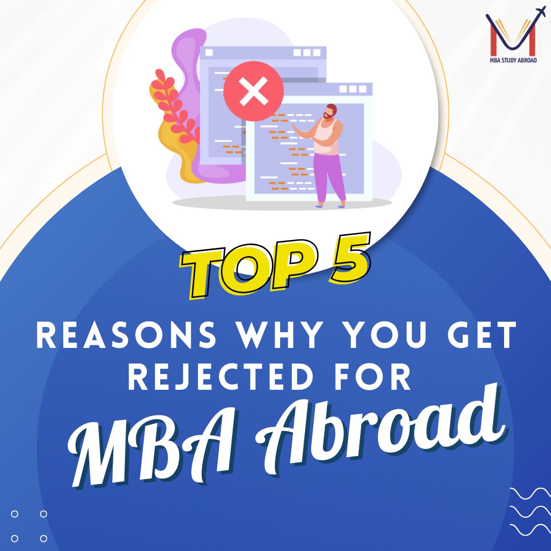 MbaStudyabroad's tweet photo. Here are five common reasons why applicants are rejected for MBA programs abroad!
.
.
.
.
.
.
#mbastudyabroad #educationabroad #abroadeducation #educationoverseas #overseaseducation #studyabroad #studyabroaduk #studyabroadaustralia #studyabroadcanada #studyabroadsingapore #mbat https://t.co/3HdSH63LkY