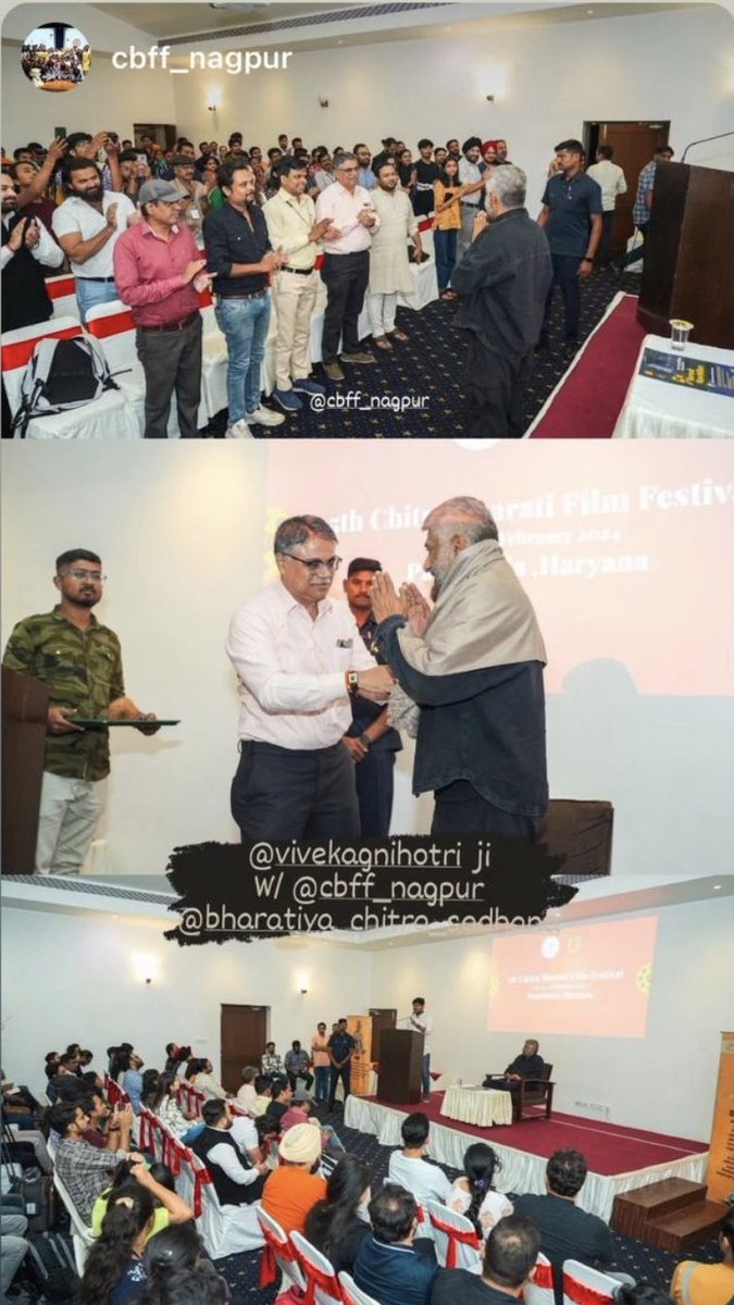 vivekagnihotri's tweet photo. Thank you ‘Chitra Bharati’ for hosting me. I am delighted to see the emergence of Indic cinema as soft power initiated by our rooted youth determined to showcase our stories on world stage. https://t.co/KZ4iZ7XPJ1