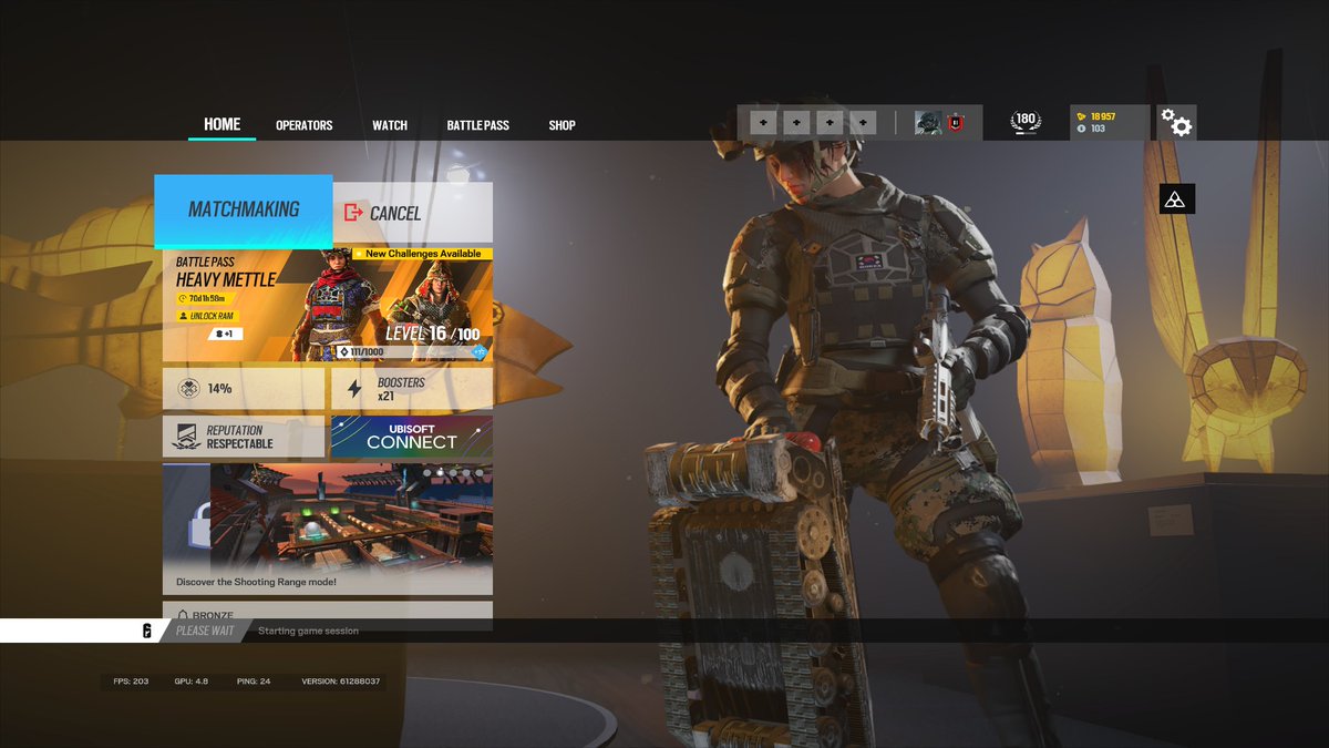 yehnnna's tweet photo. @Rainbow6Game, what's happening with the private matches? I've been trying to make one for the last 10 minutes and i can't because all it comes up with is a loading screen with "Starting game session," but it hasn't started anything. Why game broken all the time?? https://t.co/C0rcH2ipsv