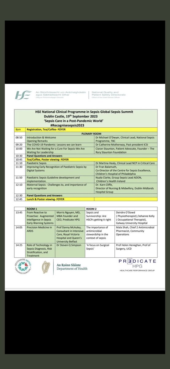 Deirdre O’Dowd (@d_o_dowd) on Twitter photo Looking forward to tomorrow’s Global Sepsis Summit where <a href="/JohanneKelly16/">Johanne Kelly</a> and I will try to answer the question - sepsis and survivorship: are #HSCPs getting it right?
#recognisesepsis2023 Looking forward to tomorrow’s Global Sepsis Summit where <a href="/JohanneKelly16/">Johanne Kelly</a> and I will try to answer the question - sepsis and survivorship: are #HSCPs getting it right?
#recognisesepsis2023
