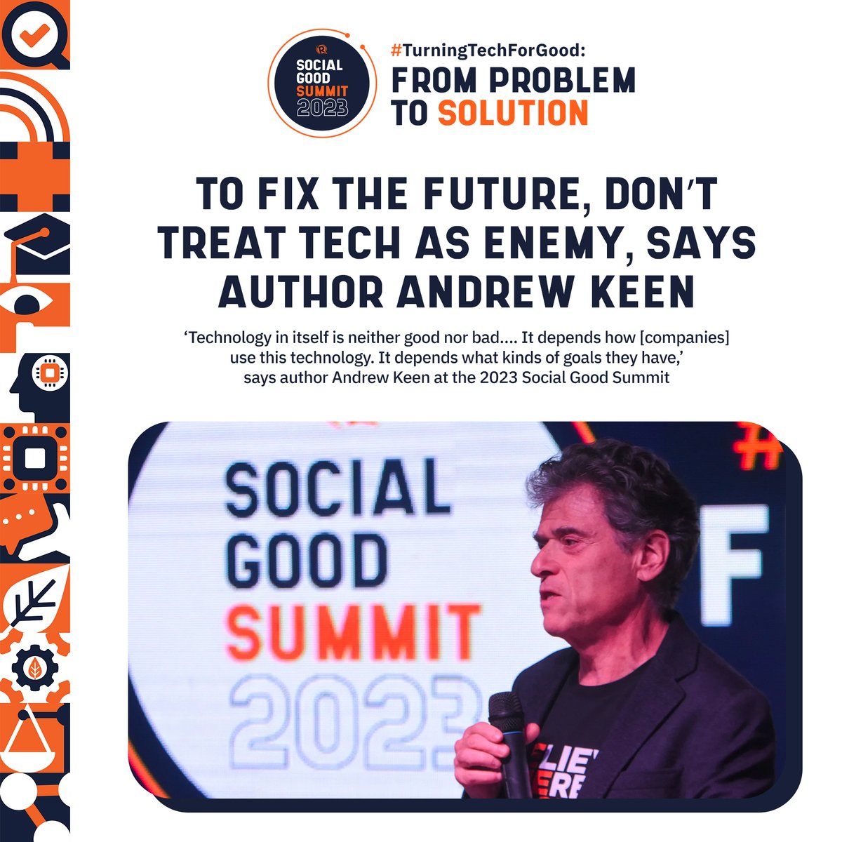 rapplerdotcom's tweet photo. As the present is inundated with mis- and disinformation, and marked by social and political polarization, the erosion of democratic institutions, and other problems connected to Big Tech, how can the world fix the future? #SGS2023 #TurningTechForGood https://t.co/dsQsLvLasi https://t.co/3Xi0VCwe9Y
