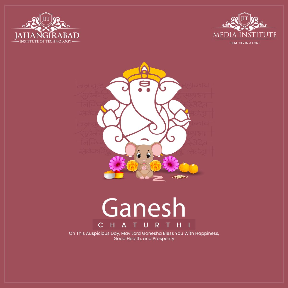JetgiJit's tweet photo. Wishing you a joyful Ganesh Chaturthi from JETGI and JIT Media Institute! May Lord Ganesha's blessings shower upon you, bringing prosperity, wisdom, and happiness. Let the celebrations fill your hearts with joy and harmony.🐘🐀🥳🎉🎊
#GaneshChaturthi #Ganeshmahotsav https://t.co/PJBV79PC4k