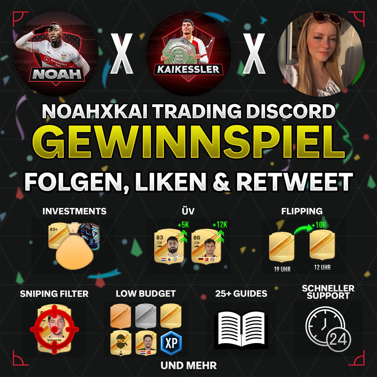 FabienneXIII's tweet image. Letztes Jahr war ich auf dem Trading Discord von NoahxKai und kann nur positives berichten.

Ich verlose mit ihnen dieses Jahr 4 Plätze bis November in ihrem Discord 🤞🏼

Um teilzunehmen:

1. @xNoahHD1 , @KaiKessler15 &amp;amp; @FabienneXII folgen
2. Liken
3. Retweeten