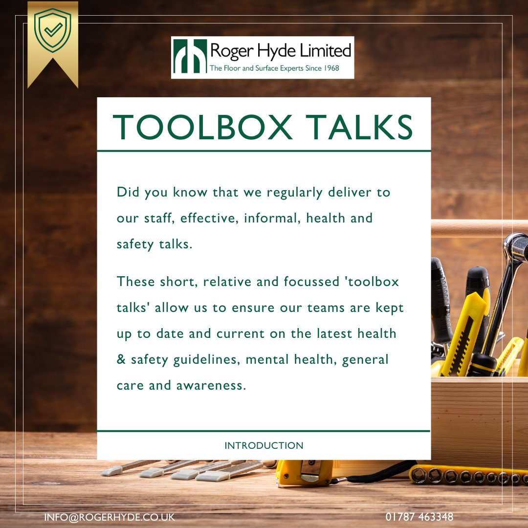 RogerHydeLtd's tweet image. We also provide #toolboxtalks to our technicians when working on #woodflooring projects; depending on the project, can cover the techniques for #manualhandling, housekeeping to ensure equipment &amp;amp; materials are stored securely, together with the correct fitting &amp;amp; wearing of #PPE.