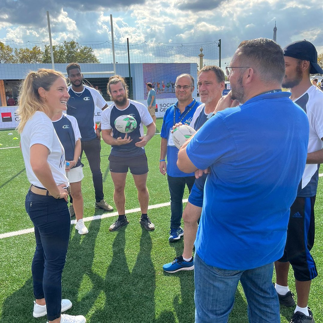 Jeudi 14/09, le Village Rugby Place de la Concorde a réouvert ses portes à l’occasion des 2nd matchs de poules, de la RWC 2023 ! - @marjorie31140 - @RCME91 - Rugby Créteil Choisy - Les Folklos du Rugby Club - @GTORC77 On était présents durant ce week-end de rugby !