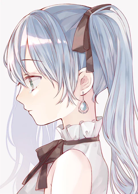 横顔練習みくさん#初音ミク#VOCALOID#初音ミクイラスト 