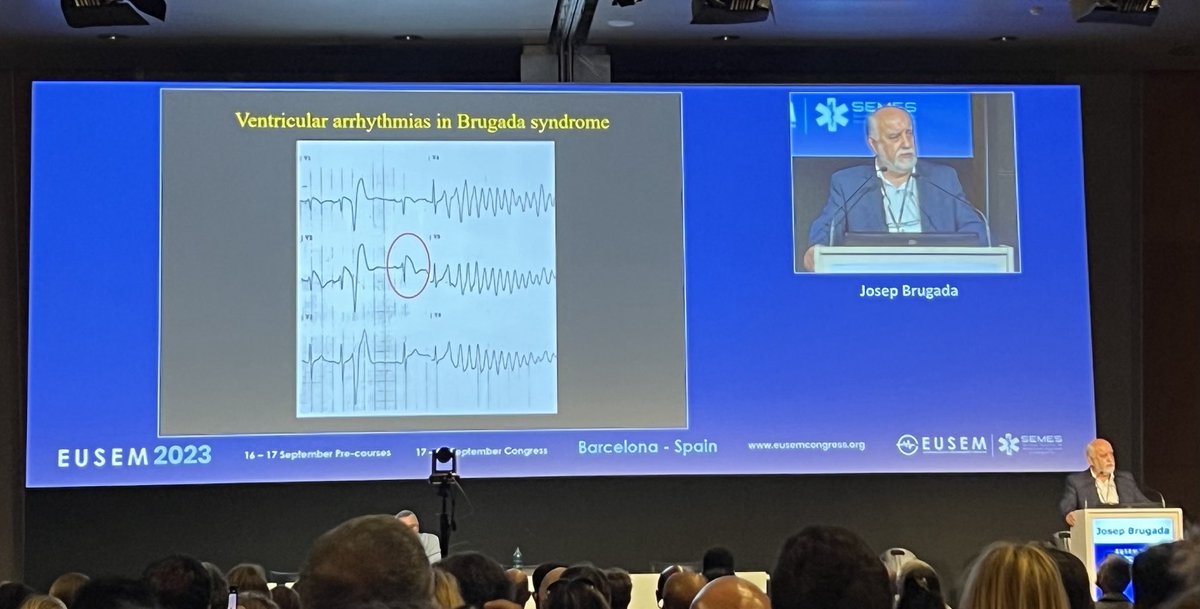 Pr. Brugada himself telling about the story of the disease he found. Respect.  #Eusem2023
