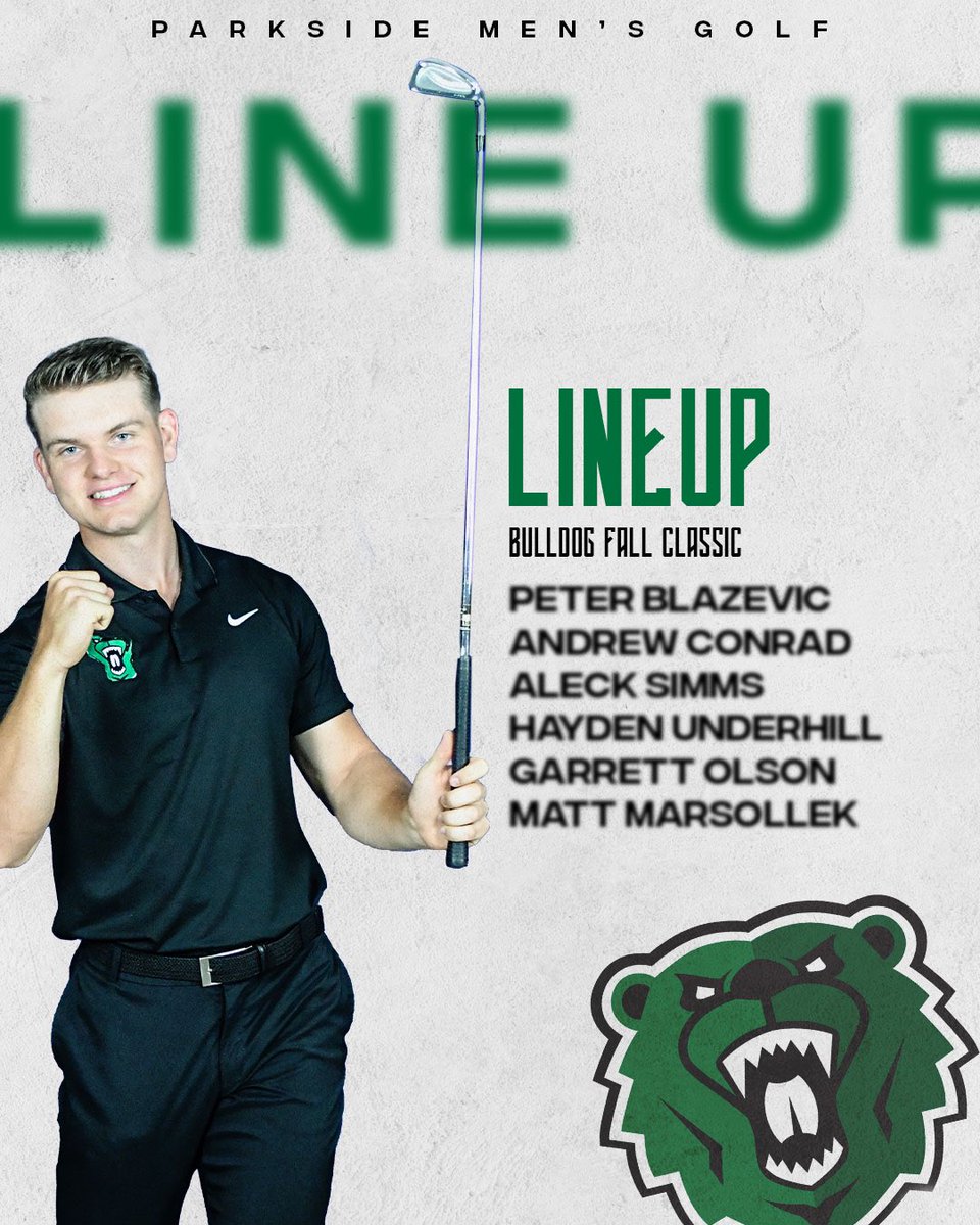 ParksideGolf's tweet photo. Ready for the opening tournament of the year!

Here’s our lineup for the Bulldog Fall Classic with Matt Marsollek competing as an individual. 

Follow along: https://t.co/rwN5kP5Zvr https://t.co/nwi2IHXzar