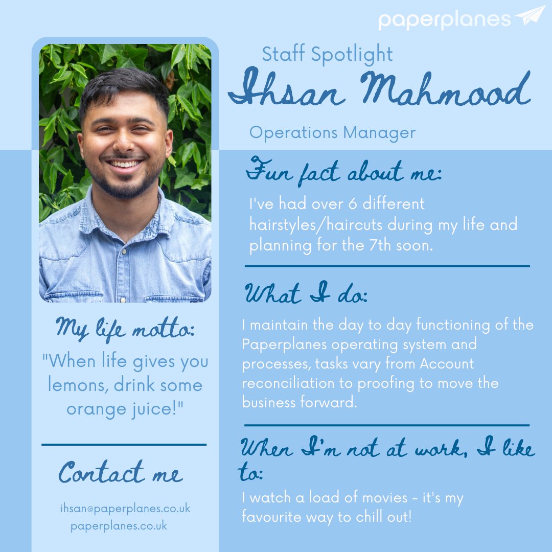 Fly_Paperplanes's tweet image. 🌟 Spotlight on Excellence: Meet Ihsan, our Operations Manager! 👏

Ihsan&apos;s meticulous planning and dedication power our Programmatic Direct Mail success. 

Join us in celebrating his invaluable contributions! 💌🔧 

#TeamSuccess #ProgrammaticDirectMail #EmployeeExperience