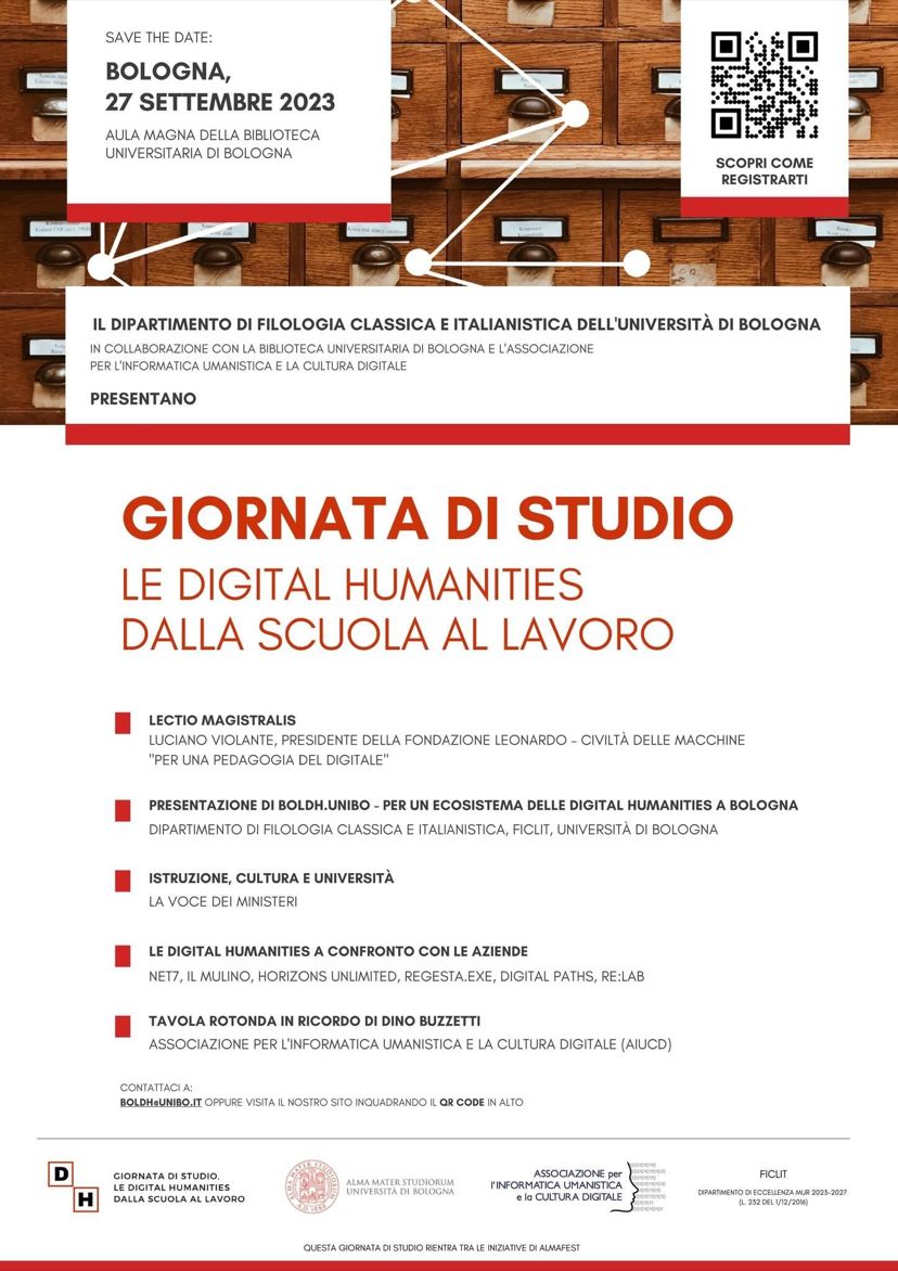 AIUCD (@aiucd) on Twitter photo Giornata di studio “Le Digital Humanities dalla scuola al lavoro” il 27/09 nell'Aula Magna <a href="/Unibo/">Università di Bologna</a>
<a href="/AIUCD/">AIUCD</a> curerà la tavola rotonda, in memoria di Dino Buzzetti, sul tema a lui molto caro della ‘formazione dei formatori’ in ambito #DigitalHumanities
aiucd.it/le-dh-dalla-sc… Giornata di studio “Le Digital Humanities dalla scuola al lavoro” il 27/09 nell'Aula Magna <a href="/Unibo/">Università di Bologna</a>
<a href="/AIUCD/">AIUCD</a> curerà la tavola rotonda, in memoria di Dino Buzzetti, sul tema a lui molto caro della ‘formazione dei formatori’ in ambito #DigitalHumanities
aiucd.it/le-dh-dalla-sc…