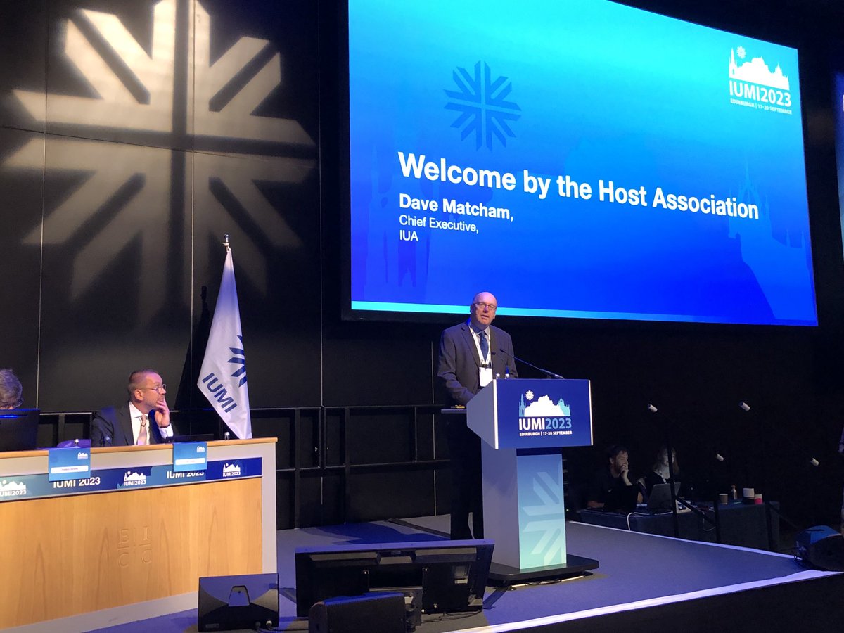 IUA Chief Executive <a href="/MatchoftheIUA/">Dave Matcham</a>  welcomed delegates to the first morning of the <a href="/IUMI_marine/">IUMI</a> annual conference. The IUA is jointly hosting the event at the Edinburgh International Conference Centre.
#IUMI2023
