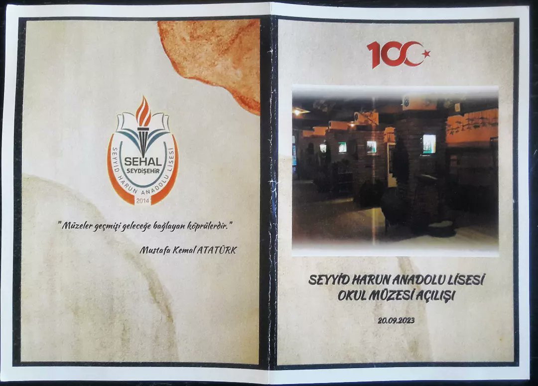 Konya İl Eğitim Tarihi Müzesi (@konyailegitim42) on Twitter photo Seydişehir Seyyid Harun Anadolu Lisesi Okul Müzesi 20 Eylül 2023 Çarşamba günü saat 11.00'de resmi açılışı gerçekleşecektir.
<a href="/gokhanmurat1/">Murat YİĞİT</a>
<a href="/servetal61/">Servet ALTUNTAŞ</a>
<a href="/konyamem/">Konya İl MEM</a>
#okulmüzesi Seydişehir Seyyid Harun Anadolu Lisesi Okul Müzesi 20 Eylül 2023 Çarşamba günü saat 11.00'de resmi açılışı gerçekleşecektir.
<a href="/gokhanmurat1/">Murat YİĞİT</a>
<a href="/servetal61/">Servet ALTUNTAŞ</a>
<a href="/konyamem/">Konya İl MEM</a>
#okulmüzesi