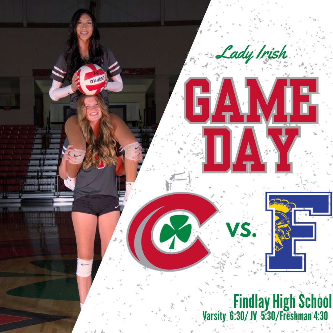 GAME DAYY☘️☘️

🆚 Findlay 
📍Findlay High School
⏰ Freshman 4:30 | JV 5:30 | Varsity 6:30