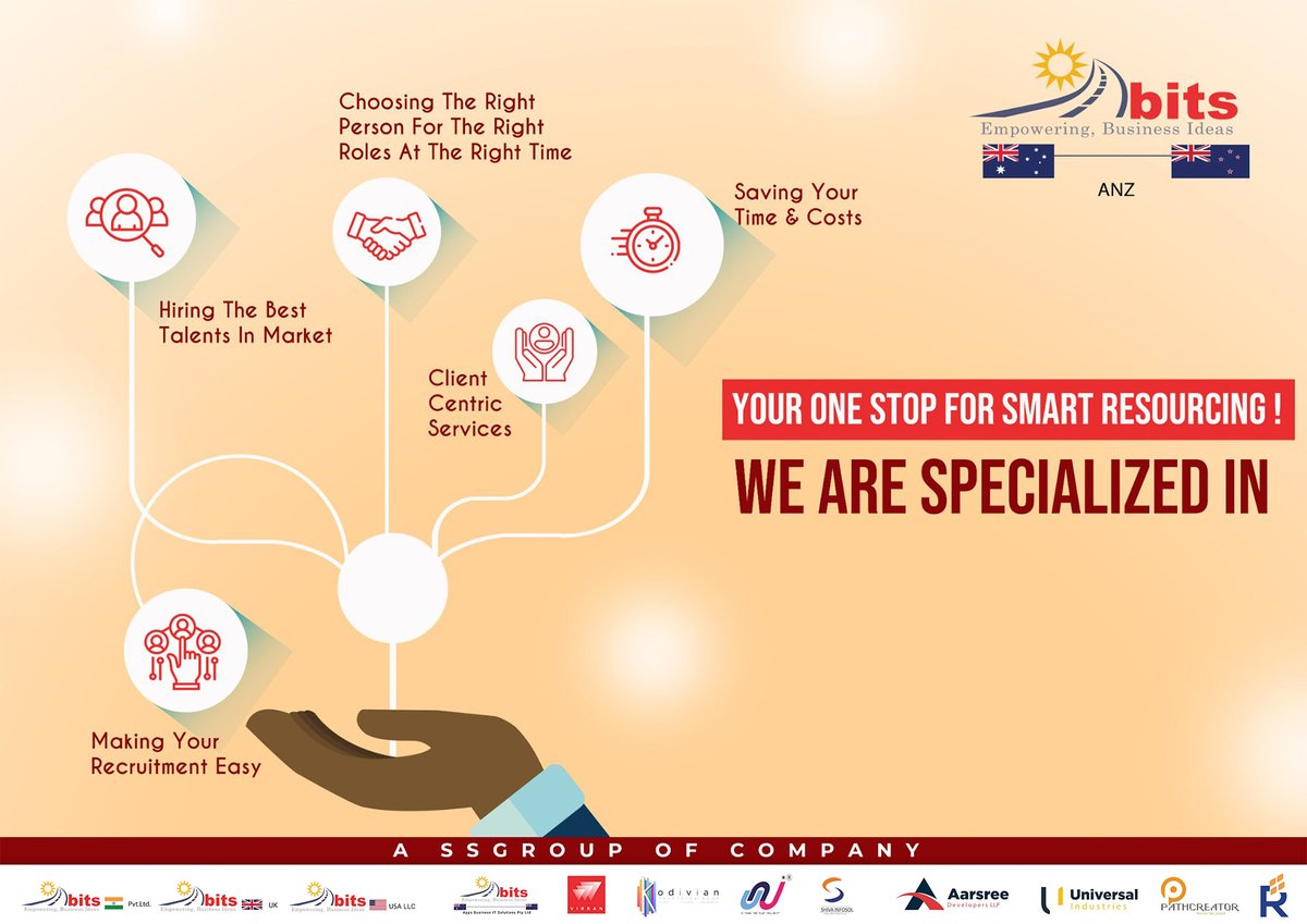 AbitsAnz's tweet image. YOUR ONE STOP FOR SMART RESOURCING

WE ARE SPECIALIZED IN

#Abitsanz #smartrecruitment