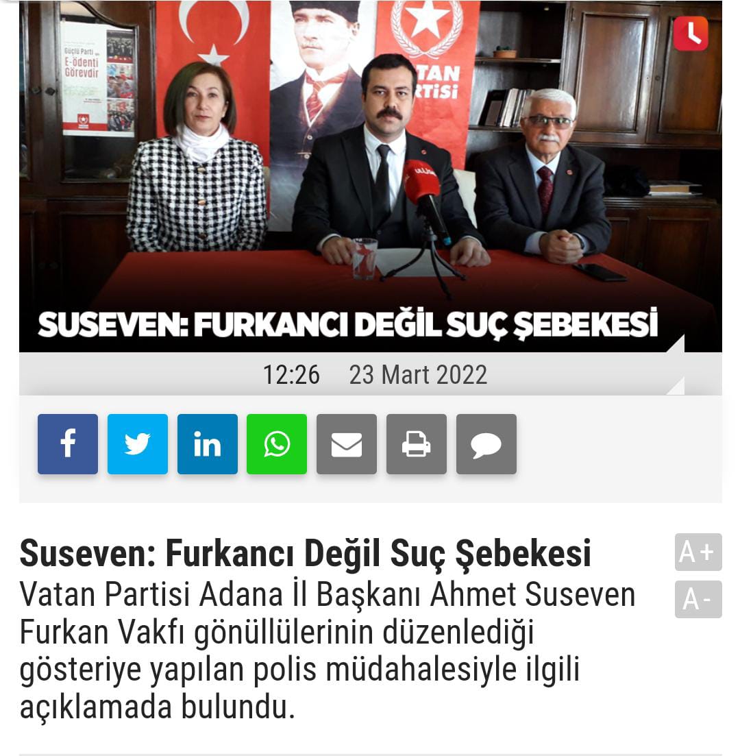 ahmtssvn's tweet photo. 1) Furkancılara biraz daha mercek tutalım.

23 mart 2022 tarihli basın açıklamamızda Furkancıların "Suç Şebekesi" olduklarını söyledik. İş insanı Koray Sarısaçlı'nın kaçırılması davasının savcısı da iddianamede Furkancıların "Suç Örgütü" olduğunu ifade etmektedir.@alparslankuytul https://t.co/XJbYSduXmd