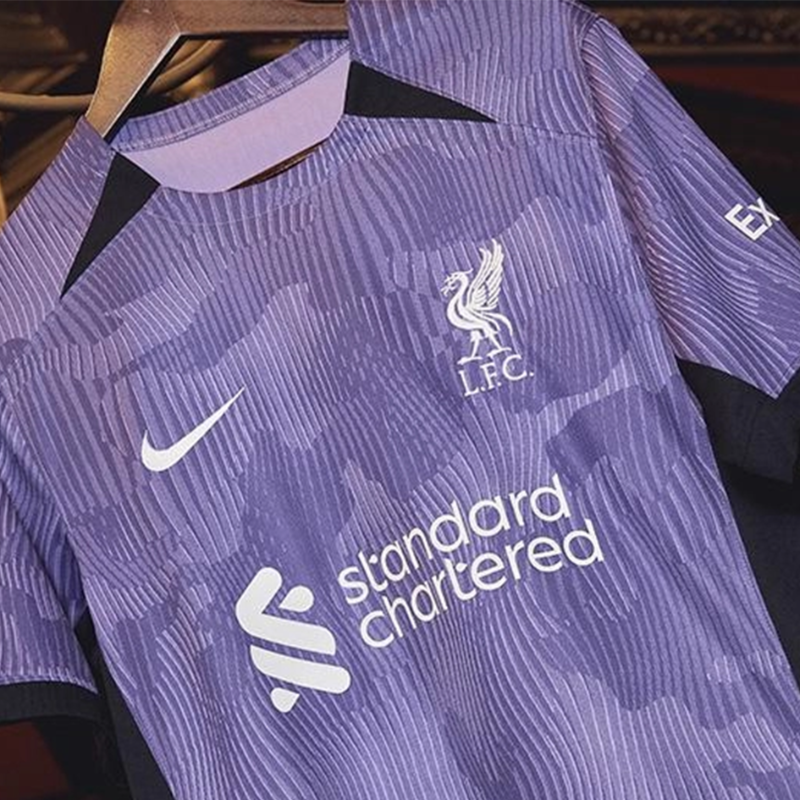 LFC's tweet photo. We'll wear our new Nike third kit for the first time on Thursday night 🟣💫