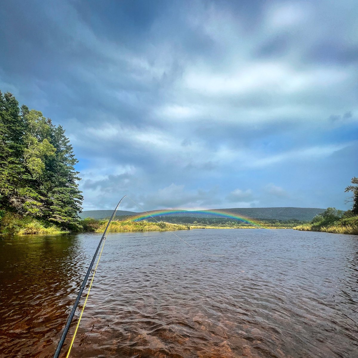 Ｆｏｕｎｄ　ｉｔ　！

.
.
.

#potofsilver #rainbow #wild #wildthings #wildrivers #hurricanelee #flyfishing #itsalifestyle #sageflyfish #sageelitepro #rioproducts #rioambassador #fishpondusa #fishpondpro #fishing #guidelife #canada #novascotia