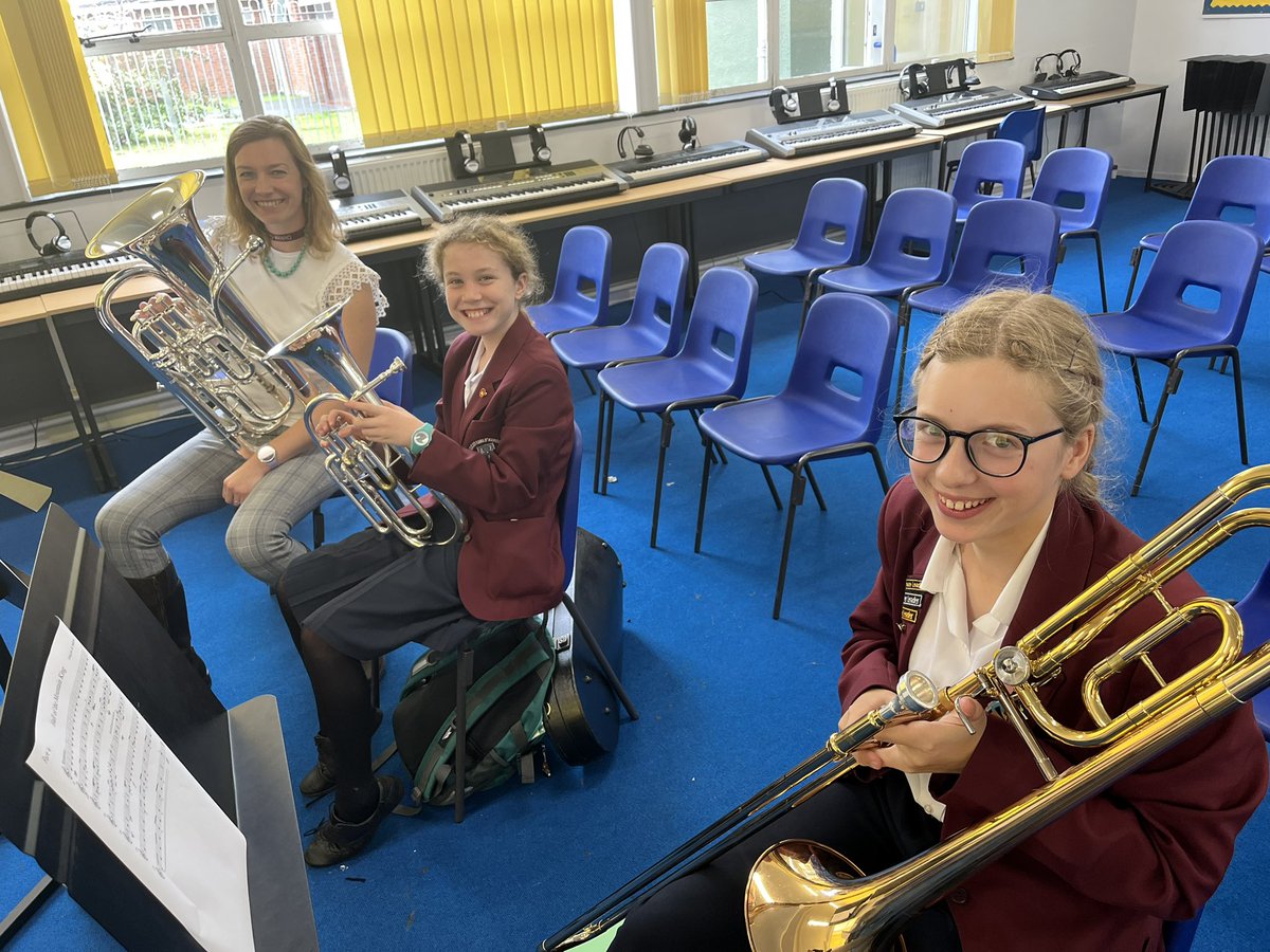 Music clubs have started this week! Brass Ensemble, a brand new club is already sounding impressive. Vocal group starts tomorrow morning and Ukulele group at lunch time. Do come along! #girlsplaybrass #thisgirlcan <a href="/DidcotGirls/">Didcot Girls' School</a>