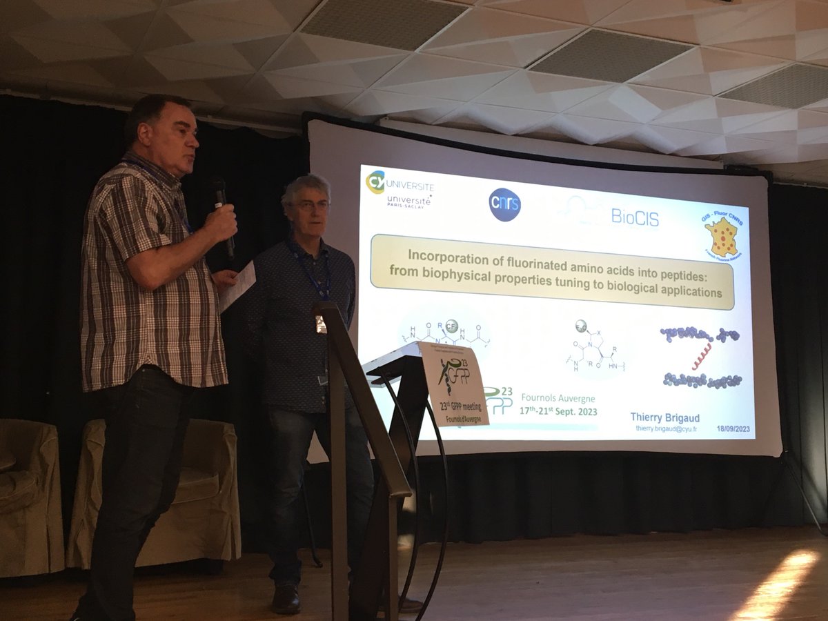 Nice presentation  on fluorinated Amino Acids from our first invited speaker Thierry Brigaud #GFPP23
