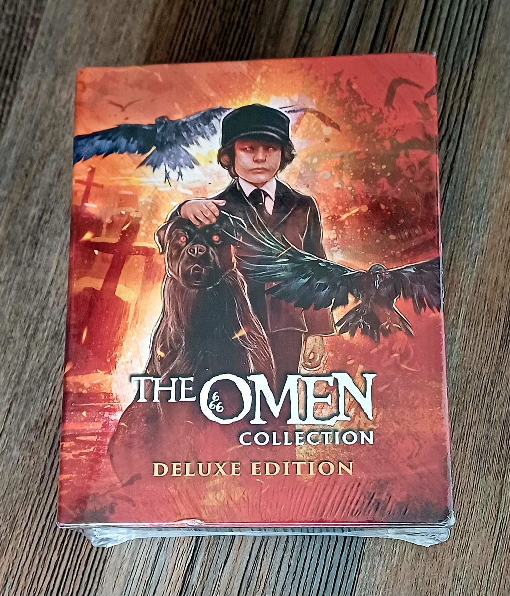 TheFilmFair's tweet photo. Recent #PhysicalMedia pick-up... #TheOmenCollection Deluxe Edition - a blu-ray box-set featuring #TheOmen (1976) #DamienOmenII (1978) #OmenIIITheFinalConflict (1981) #OmenIVTheAwakening (1991) and #TheOmen (2006) https://t.co/M1U1wXoFBw