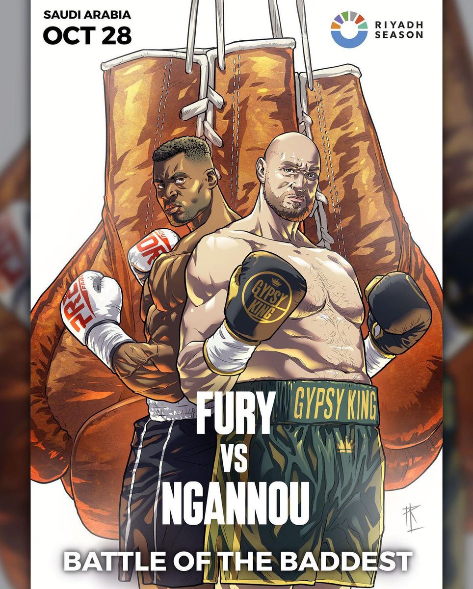 The latest poster for Tyson Fury vs Francis Ngannou has been released 🔥 #FuryNgannou | #TysonFury | #RiyadhSeason