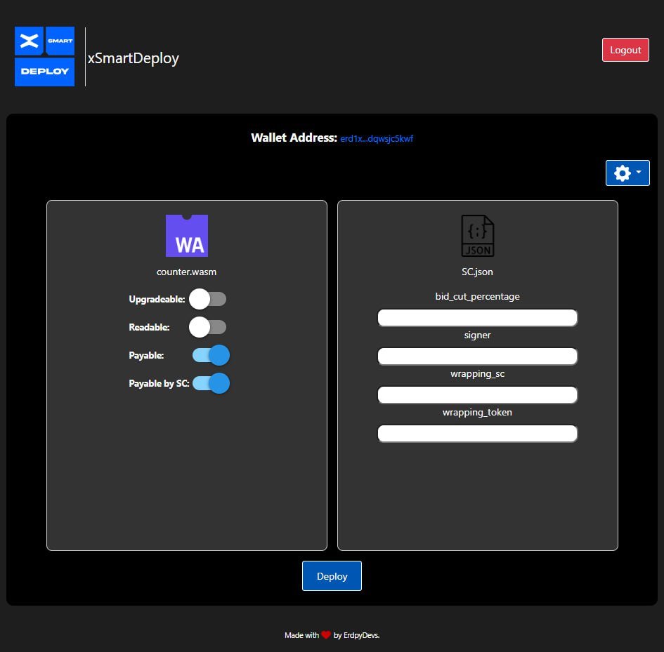 BobbetBot's tweet image. I&apos;ve had the pleasure of working with the talented @erdpydevs on a tool to take the SC deployment experience to a whole new level of simplicity, to an extent of a simple Drag &amp;amp; Drop of a WASM file and an ABI JSON.
Joining the efforts of gearing the builders up for @CodeMultiversX