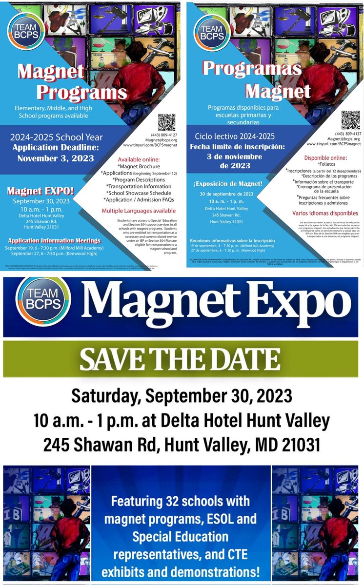 Ashley Hoff (@mertensash) on Twitter photo Attention <a href="/TeamDundalkES/">TeamDundalkES</a> families!Have you checked out the Magnet School flyers sent home with your PK & 5th graders?Applications are open & must be submitted by 1:00pm on Nov.3rd! Click the link below for more info!Make sure to save the date for the Magnet Expo on Sept.30th! Attention <a href="/TeamDundalkES/">TeamDundalkES</a> families!Have you checked out the Magnet School flyers sent home with your PK & 5th graders?Applications are open & must be submitted by 1:00pm on Nov.3rd! Click the link below for more info!Make sure to save the date for the Magnet Expo on Sept.30th!