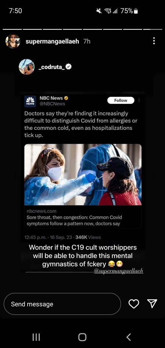 LK082019's tweet photo. @nilikm @OttawaHealth You have a cold. https://t.co/ICptDRXlGq