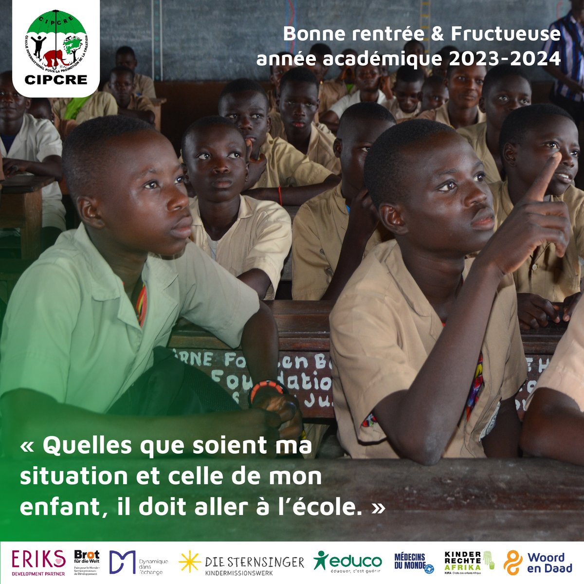 CIPCRE-Bénin vous souhaite une bonne et belle rentrée des classes 2023- 2024.