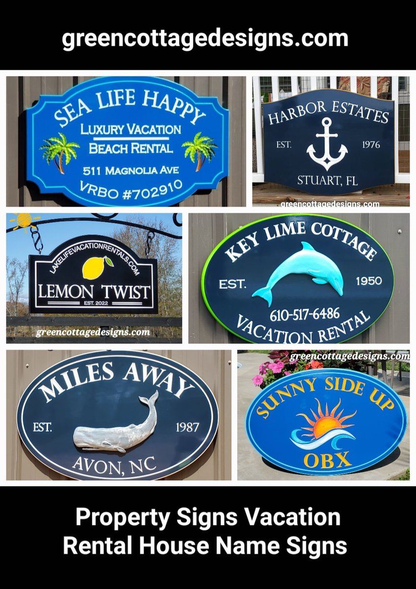 cottage_green's tweet image. #MondayMotivation Rental Property Signs Curb Appeal Foot Traffic Welcome Signs by greencottagedesigns.com #PVCsigns #PropertySign #HandPaintedSigns #MarketingYourInvestments