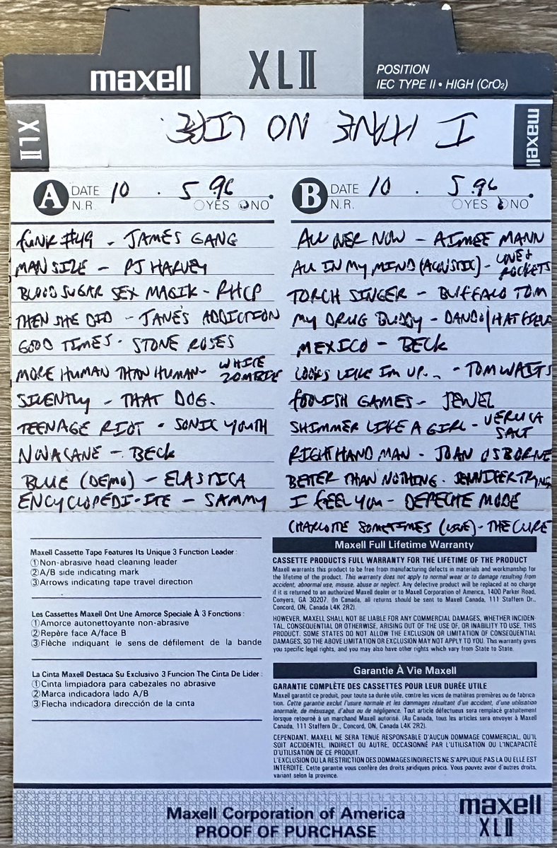 MIXTAPE MONDAY! Number seven in the series is an eclectic mix from 1996. Here's 'I Have No Life':

auralmess.com/mixtape-monday…

#mixtapemonday