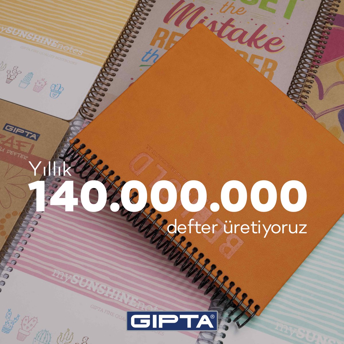 gipta_official's tweet photo. 23.647 m² kapalı alana sahip entegre üretim tesisimizde; kalifiye yüzlerce çalışanlarımız ve son teknoloji üretim araçlarımız ile yıllık 140.000.000 defter üretiyoruz.

#Gıpta #gıptadefter #kırtasiye #notebook #defter #gıptaexclusıve #okuladönüş #kırtasiyekırtasiyecidenalınır https://t.co/vvPMLBMhml