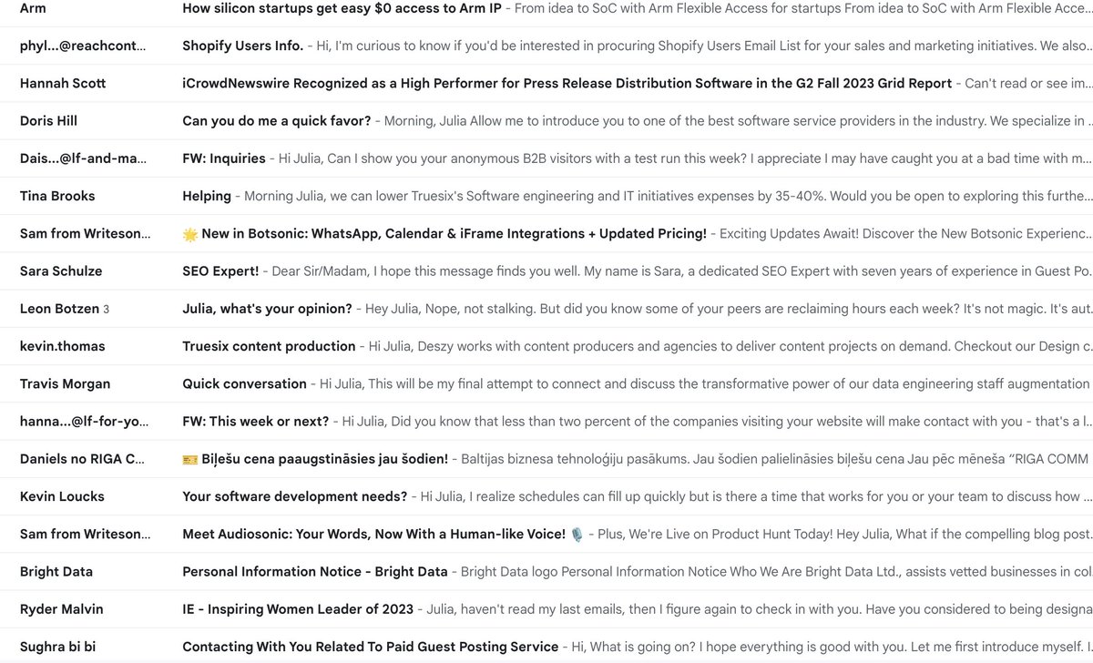 Thank god for spam filters 🙏