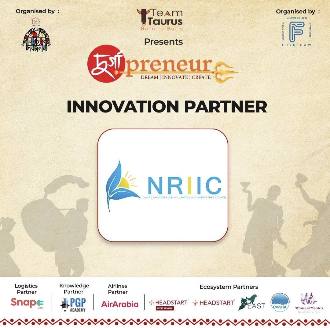 We are thrilled to announce that we are an official partner of the Durgapreneur event!

This event is a celebration of female entrepreneurs and their achievements.

#Durgapreneur #FemaleEntrepreneurs #femalefoundersindia  #EmpoweringWomen #entrepreneurevent  #NRIIC