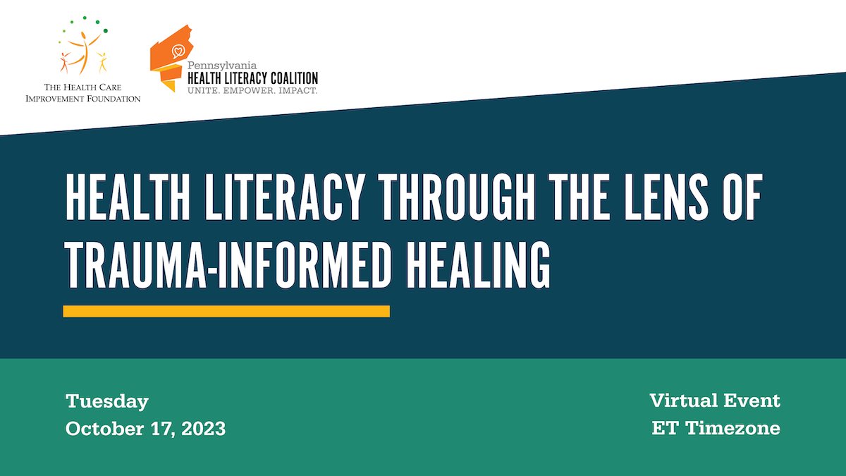 PA Health Literacy (@pahealthlit) on Twitter photo Throwback! As we get excited for our upcoming #HealthLiteracy event on 10/17 ,we're sharing some throwback videos from past events. Click below for a clip from last year's Summit, a Health Literacy 101 session led by Jibreel Clark-Oliver & Hillary Holes! hcif-health-literacy-summit.mn.co/posts/pahlc-su… Throwback! As we get excited for our upcoming #HealthLiteracy event on 10/17 ,we're sharing some throwback videos from past events. Click below for a clip from last year's Summit, a Health Literacy 101 session led by Jibreel Clark-Oliver & Hillary Holes! hcif-health-literacy-summit.mn.co/posts/pahlc-su…