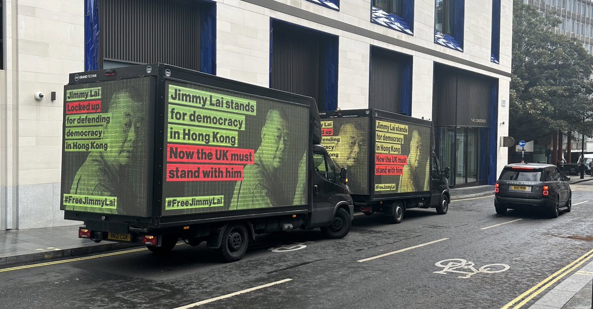 Spotted in London. #FreeJimmyLai