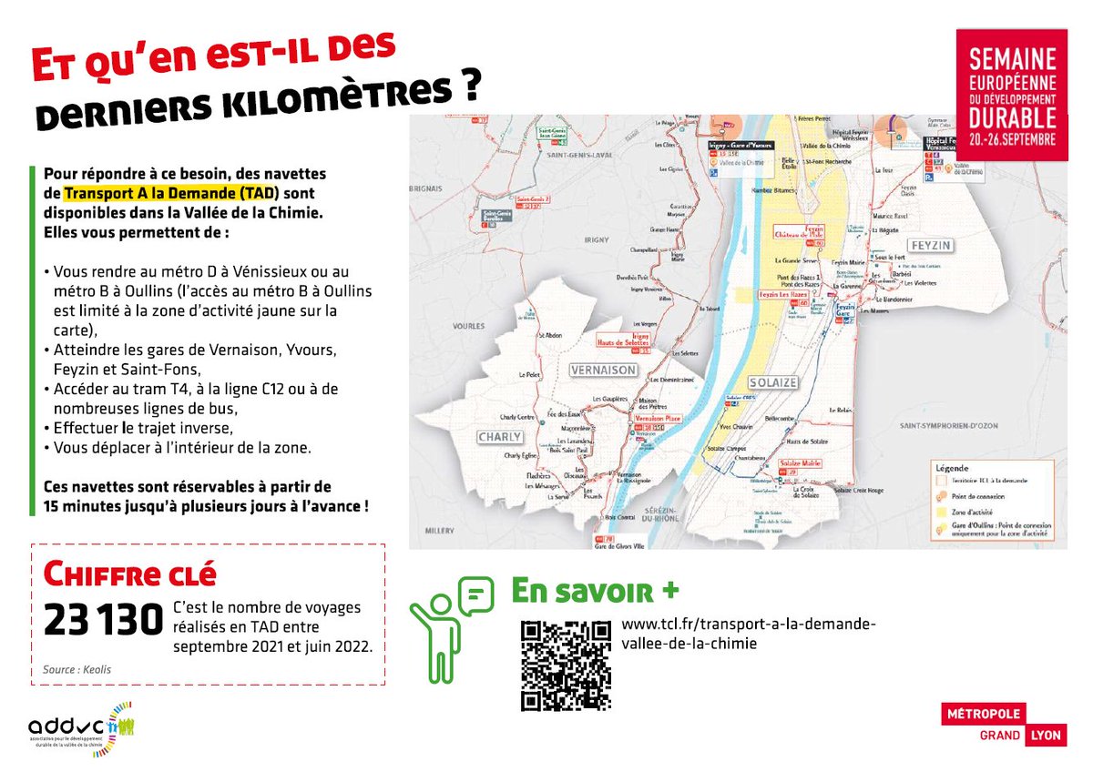 A l'occasion de la semaine européenne du développement durable, l'@ADDVC vous fait découvrir chaque jour des outils et applications pour faciliter vos déplacements sur la #ValléedelaChimie #ESDW2023