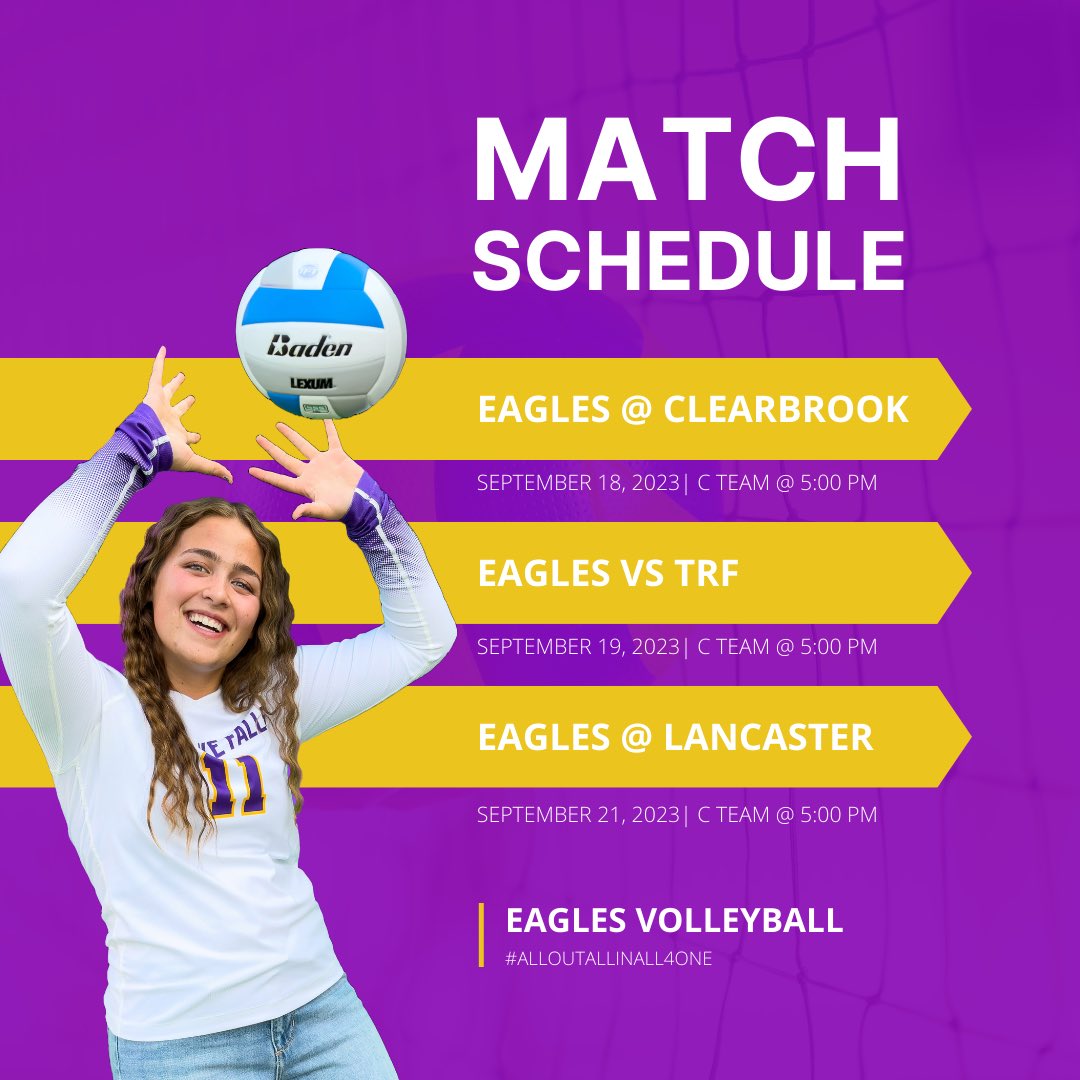 Big week for the Red Lake Falls Eagles! 💜🏐💛 

<a href="/RLF_KINDERandVB/">Nicole Gullingsrud</a> <a href="/EagleRebel_630/">EagleRebelActivities</a>