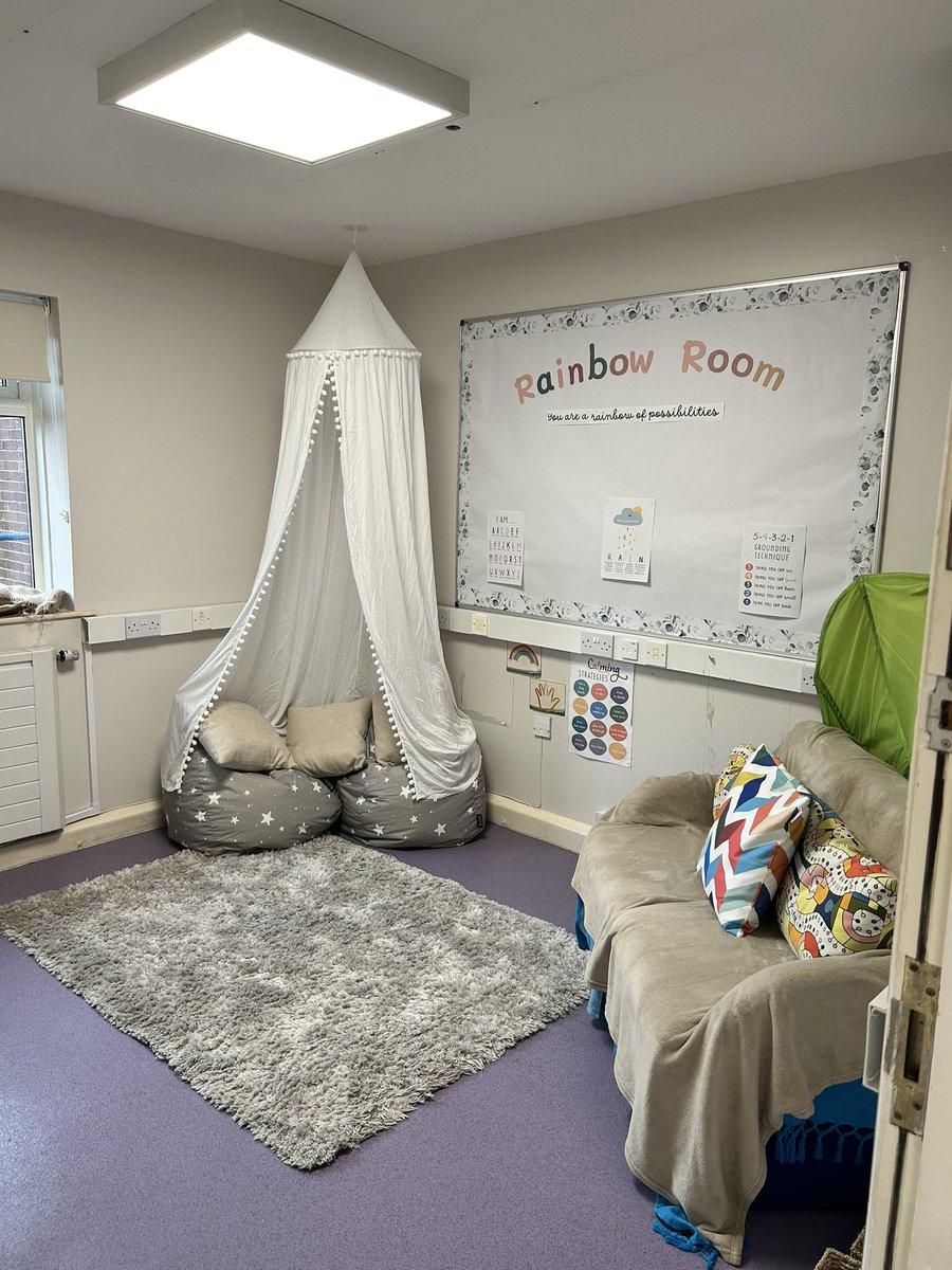 Our rainbow room is available for children to use, this room really helps our children to self-regulate 🌈

<a href="/RyecroftAcad/">Ryecroft Academy</a> 
#rpamhm #thriveatryecroft #MentalHealthMatters