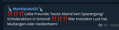 Zu wenig #Querdeppen um sich zum Horst zu machen? Oder/und das Wetter zu schlecht? Jedenfalls kein Deppenaufmarsch in #SchwaebischGmuend heute.🤡🤣