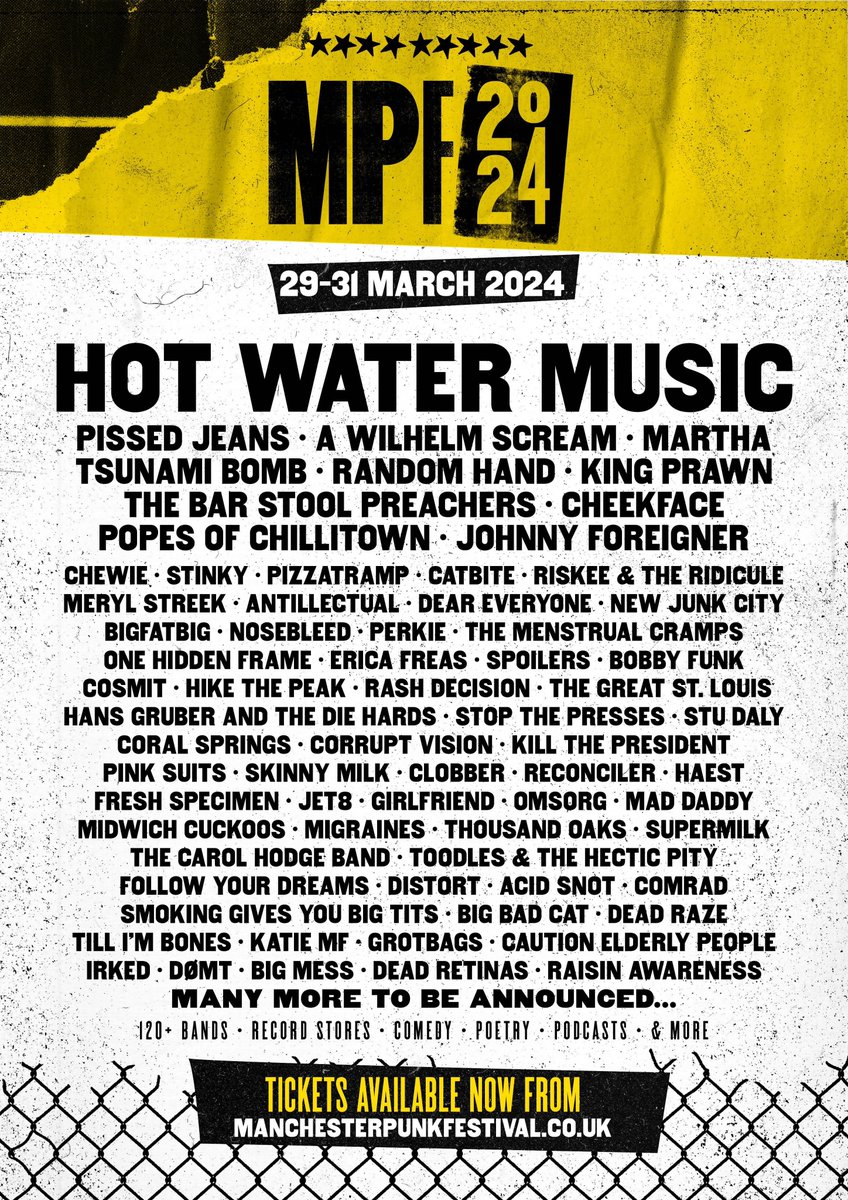 💥 ANNOUNCEMENT 💥 WE ARE BACK and playing #ManchesterPunkFest ♥️. Super stoked!