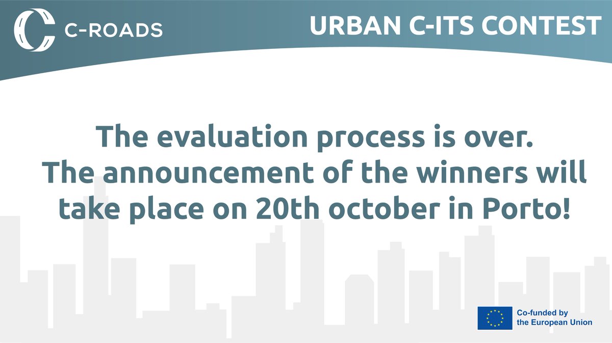 We're thrilled to share that 21 cities have submitted their entries for the Urban C-ITS Contest. The evaluation process has ended, and we're eagerly awaiting the results. Join us on October  20th in Porto, where the winners are unveiled. 🏆 Stay  tuned! #UrbanCITSContest #CRoads