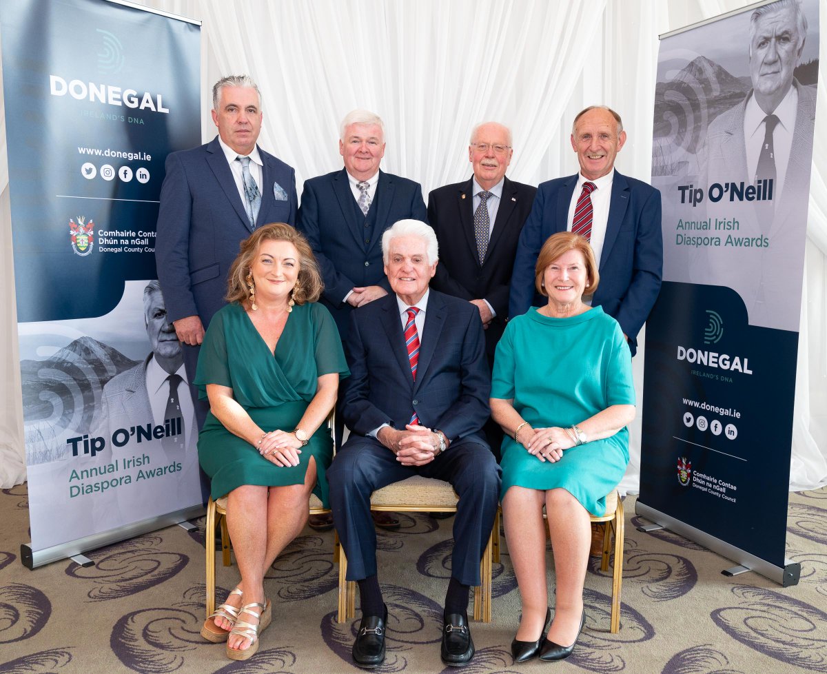 A fabulous night had by all the 2023 Tip O'Neill Annual Irish Diaspora Awards @Inishowenhotel ! Congratulations once again to Professor William C. Campbell, Caroline McLaughlin and John T. Fries. #DonegalItsInOurDNA donegal.ie/news/2023/sept…